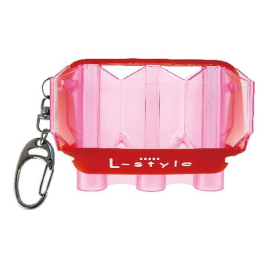 L Style Puzdro na šípky Krystal Flight Case - clear pink