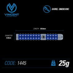 Winmau Šípky Steel Vincent Van Der Voort - 25g