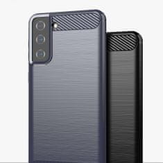 IZMAEL Carbon Shield TPU puzdro pre Samsung Galaxy S21 Plus 5G - Modrá KP22068