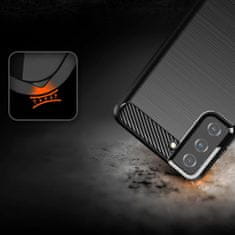 IZMAEL Carbon Shield TPU puzdro pre Samsung Galaxy S21 Plus 5G - Modrá KP22068