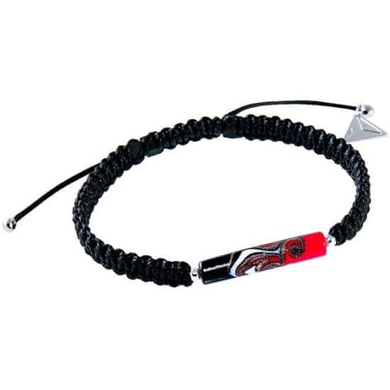 Lampglas Partnerský náramok Shamballa Red Black s unikátnou perlou Lampglas BSHX10