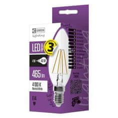 EMOS LED žiarovka Z74214 LED žárovka Filament Candle A++ 4W E14 neutrální bílá