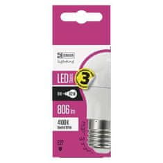 EMOS LED žiarovka ZQ1131 LED žárovka Classic Mini Globe 8W E27 neutrální bílá