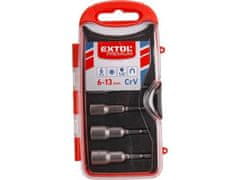 Extol Premium Kľúče nástrčné do vŕtačky (8819630) magnetické so 6-hrannou stopkou 1/4″, sada 6ks, 6-13mm