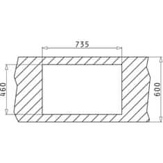 PYRAMIS Nerezový kuchynský drez CRETA 1B 1D MARGARITA nerez 18/10, 75,5 x 48cm