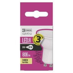 EMOS LED žárovka ZQ8370 LED žárovka Classic MR16 9W GU10 teplá bílá