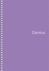 SHKOLYARYK Špirálový zošit "Genius", mix motívov, štvorčekový, A5, 80 listov, PP dosky, A5-080-6806K