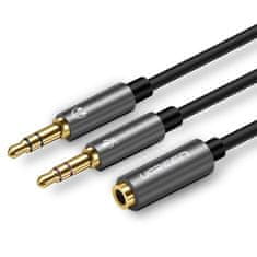 Ugreen AV140 audio kábel 3.5mm, čierny