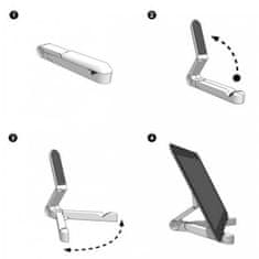 Atmoog ST-WH01 - polohovateľný stojan na čítačku / tabliet / telefón - biely, s polstrovaním