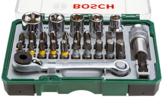 Bosch sada 27 kusov skrutkovacích nástavcov s račňou