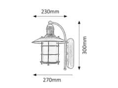 Rabalux SUDANO nástenné svietidlo max. 60W | E27 | IP20 - bronz