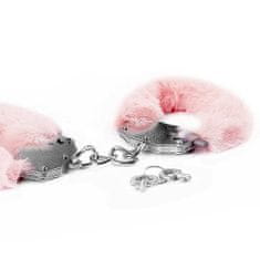 Lovetoy Sexy ružová putá s plyšom Lovetoy Fetish Fluffy Handcuffs