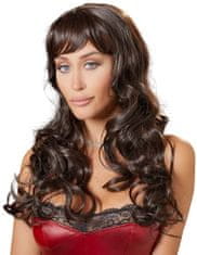 Cottelli Collection Cottelli Wig Long Dark Brown, vlnitá hnedá parochňa 55 cm