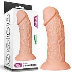 Lovetoy LoveToy Realistic Curved Dildo 9,5" (24 cm), realistické prehnuté dildo s prísavkou