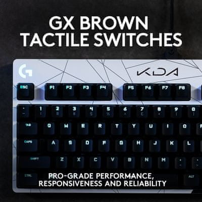 Logitech G Pro, GX Brown, K/DA, US (920-010077) herná mechanické spínače GX Brown