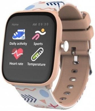 Chytré hodinky Vivax Smart watch LifeFit HERO kids hodinky pre deti dotykový farebný displej nastaviteľný vzhľad ciferníku notifikácia z telefónu monitorovanie srdcového tepu, meranie telesnej teploty, monitoring spánku a fyzických aktivít hry so vzdelávacím obsahom športové režimy IP68 vodoodolné prachuvzdorné silikónový pásik hravý dizajn