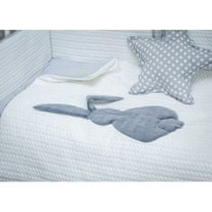 BELISIMA 5-dielne posteľné obliečky Králíček 100/135 bielo-šedé