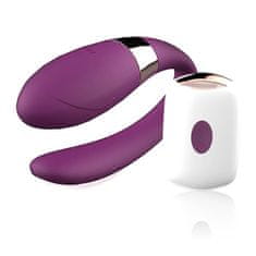 Boss Series Párový vibrátor V-Vibe Purple na diaľkové ovládanie, USB nabíjací, 7 režimov