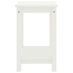 Vidaxl Nočný stolík biely 35x30x47 cm borovicový masív