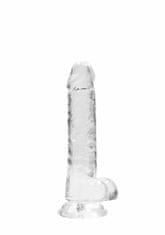 Shots Toys Shots REALROCK Realistic Dildo with Balls Transparent 17 cm