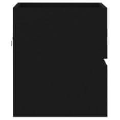 Vidaxl Umývadlová skrinka, čierna, 41x38,5x45 cm, drevotrieska