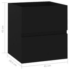 Vidaxl Umývadlová skrinka, čierna, 41x38,5x45 cm, drevotrieska