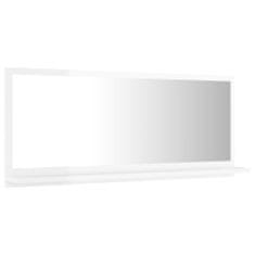 Vidaxl Kúpeľňové zrkadlo, lesklé biele 90x10,5x37 cm, drevotrieska