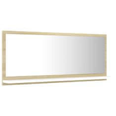Vidaxl Kúpeľňové zrkadlo, biele a sonoma 90x10,5x37 cm, drevotrieska