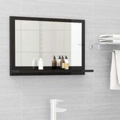 Vidaxl Kúpeľňové zrkadlo, lesklé čierne 60x10,5x37 cm, drevotrieska