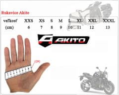 AKITO Moto rukavice TRACE M