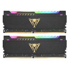 Patriot Viper Steel RAM Kit, RGB, 32 GB (2x16GB), DDR4-3200, DIMM PC4-25600, CL18, 1.35V