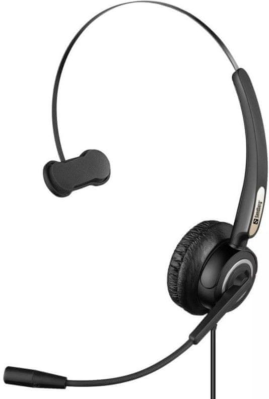 Sandberg USB Pro Mono Headset s mikrofónom, čierna