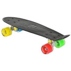 Enero Pennyboard s LED kolieskami 56 cm, čierny S-124