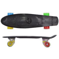 Enero Pennyboard s LED kolieskami 56 cm, čierny S-124