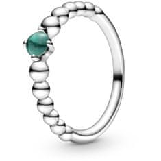 Pandora Strieborný prsteň pre ženy narodené v máji 198867C05 (Obvod 52 mm)