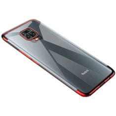 IZMAEL Puzdro Clear Color s farebným lemom pre Xiaomi Redmi Note 9 - Červená KP22082