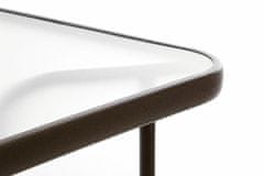Greatstore Záhradný set - 4 polyratanové stoličky a sklenený stôl