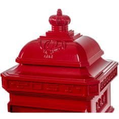 Greatstore Poštová schránka starožitná antik - červená