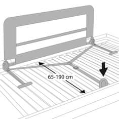 shumee Detská zábrana na posteľ, 150 cm, ružová