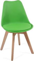 shumee Sada stoličiek s plastovým sedadlom, 2 ks, zelené