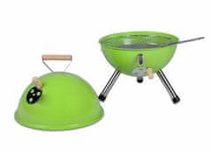 Greatstore Záhradný vonkajší Mini BBQ gril zelený