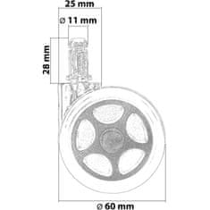 Greatstore Designová sada 5 koliesok na tvrdé podlahy RACEMASTER