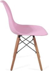 Greatstore Sada stoličiek s plastovým sedadlom, 2 ks, ružové