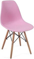 Greatstore Sada stoličiek s plastovým sedadlom, 2 ks, ružové
