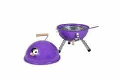 Greatstore Záhradný vonkajší Mini BBQ gril - fialový