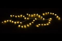 Greatstore Vianočné LED osvetlenie – snehové vločky – 48 LED, teplá biela
