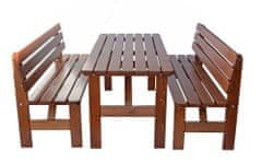 Greatstore Záhradný drevený stôl Viking - 150 cm, lakovaný