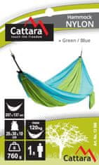 Greatstore Hojdacia sieť NYLON 275 x 137 cm zeleno-modrá