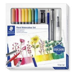 Staedtler Štetcové fixy "Design Journey Floral", 8 farieb, sada, obojstranné, 61 3001-1