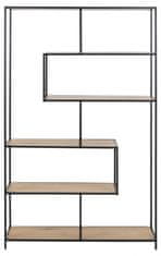 Design Scandinavia Regál Seaford II., 185 cm, prírodná